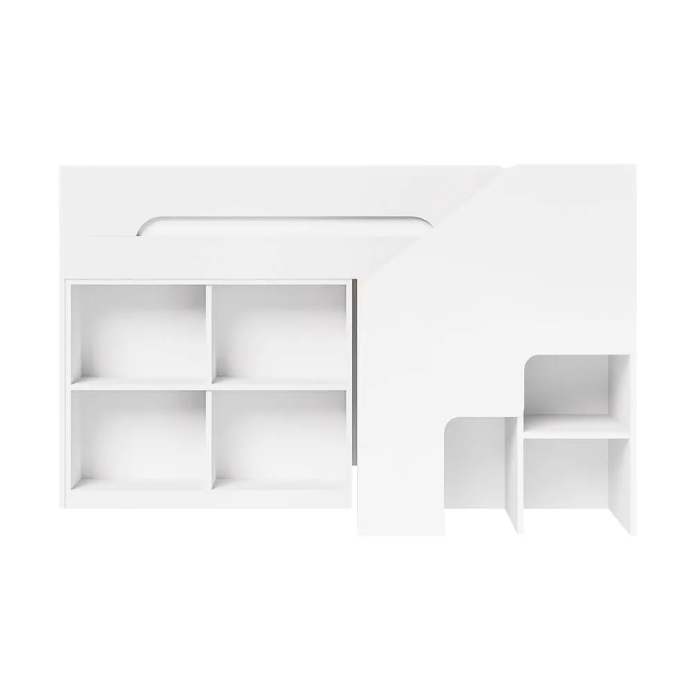 Flair Quinn Staircase Mid Sleeper Bed with Storage in White 5