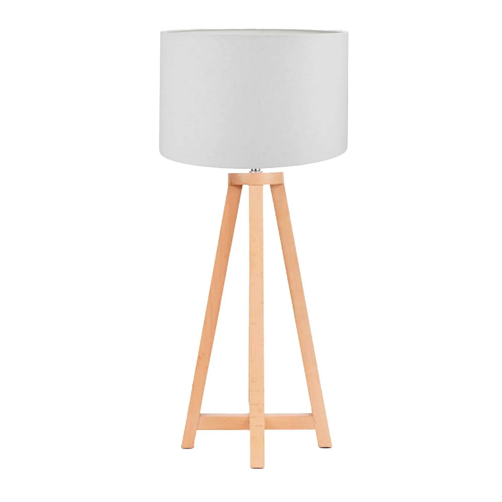 Natural Wood Tapered Table Lamp, Neutral | Barker & Stonehouse