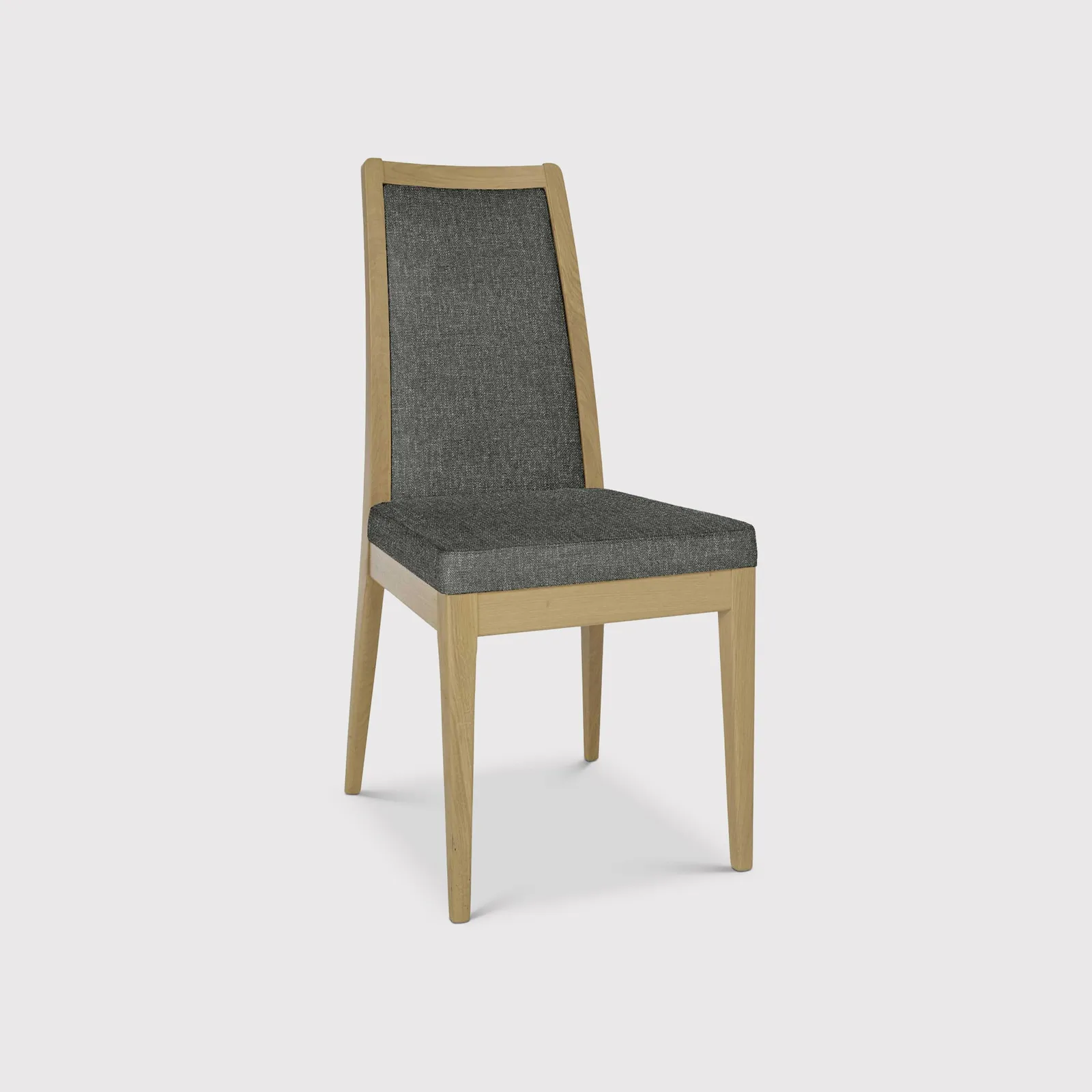 Ercol Romana Padded Back Dining Chair, Grey Fabric | Barker & Stonehouse 2