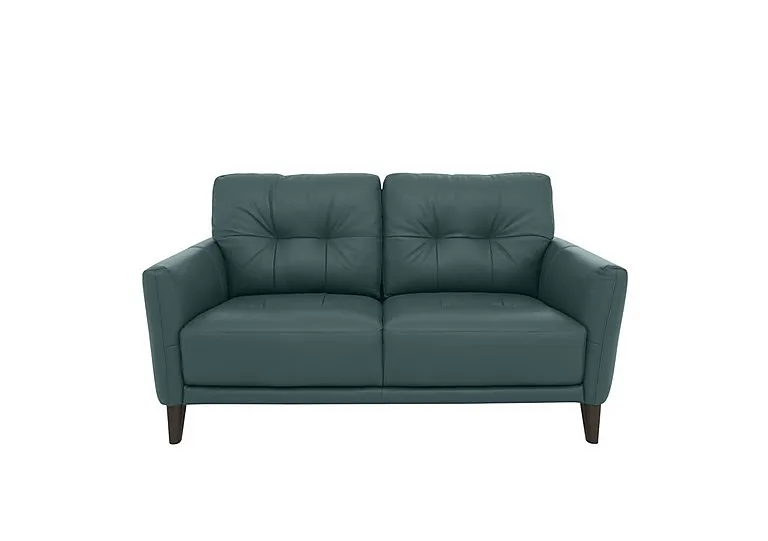 Uno Leather 2 Seater Sofa - BV Lake Green