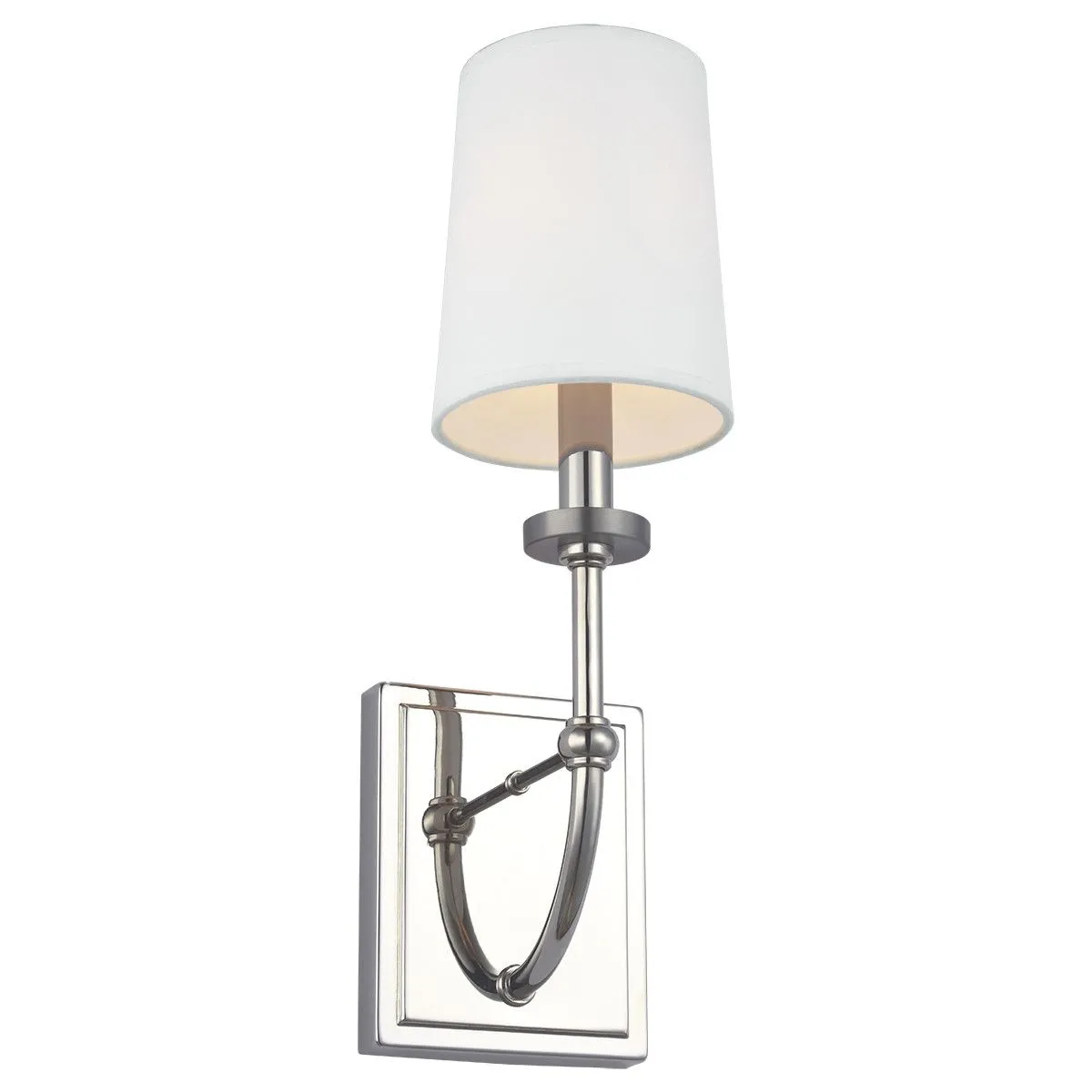 Netlighting Feiss Felixstowe 1 Light Wall Light Polished Chrome IP44 in Grey