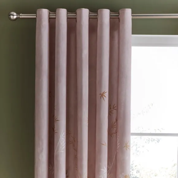 Oriental Trail Polycotton Blackout Eyelet Curtains