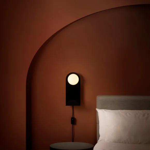 Elements Harton Shelved Plug In Wall Light 2