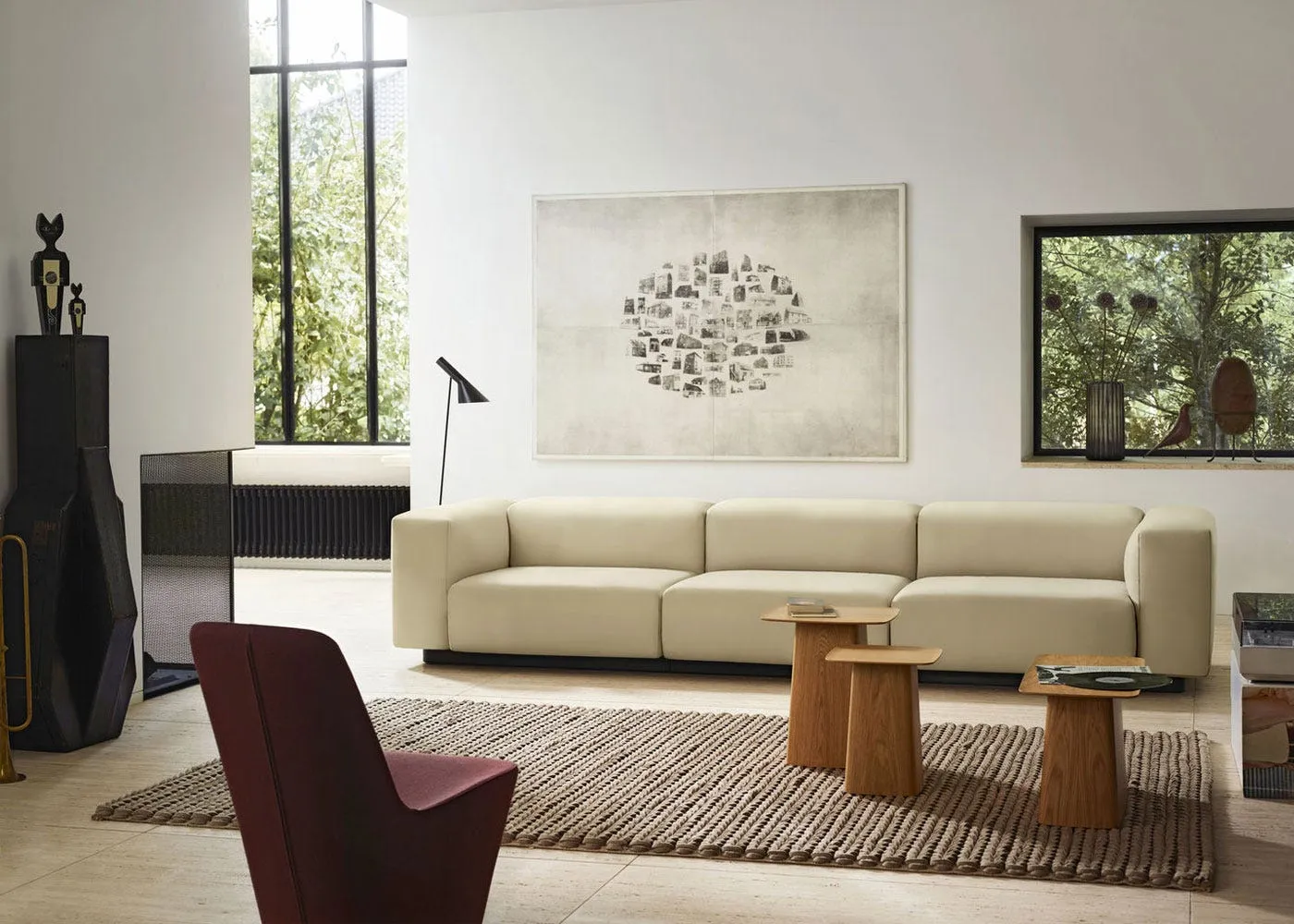 Vitra Wooden Side Table Small Dark Oak 2