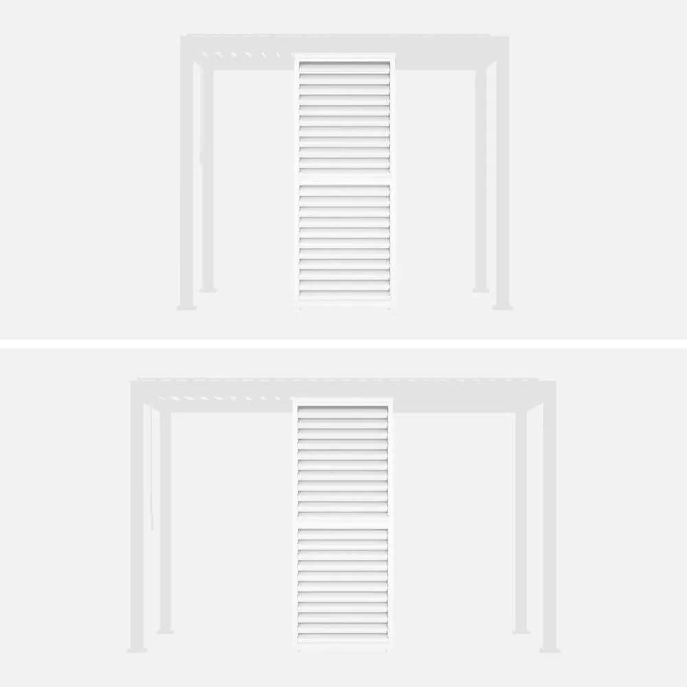 sweeek Adjustable louver panel 100cm for Triomphe pergola 3x3m V2 4x3m 6x3m in White 4