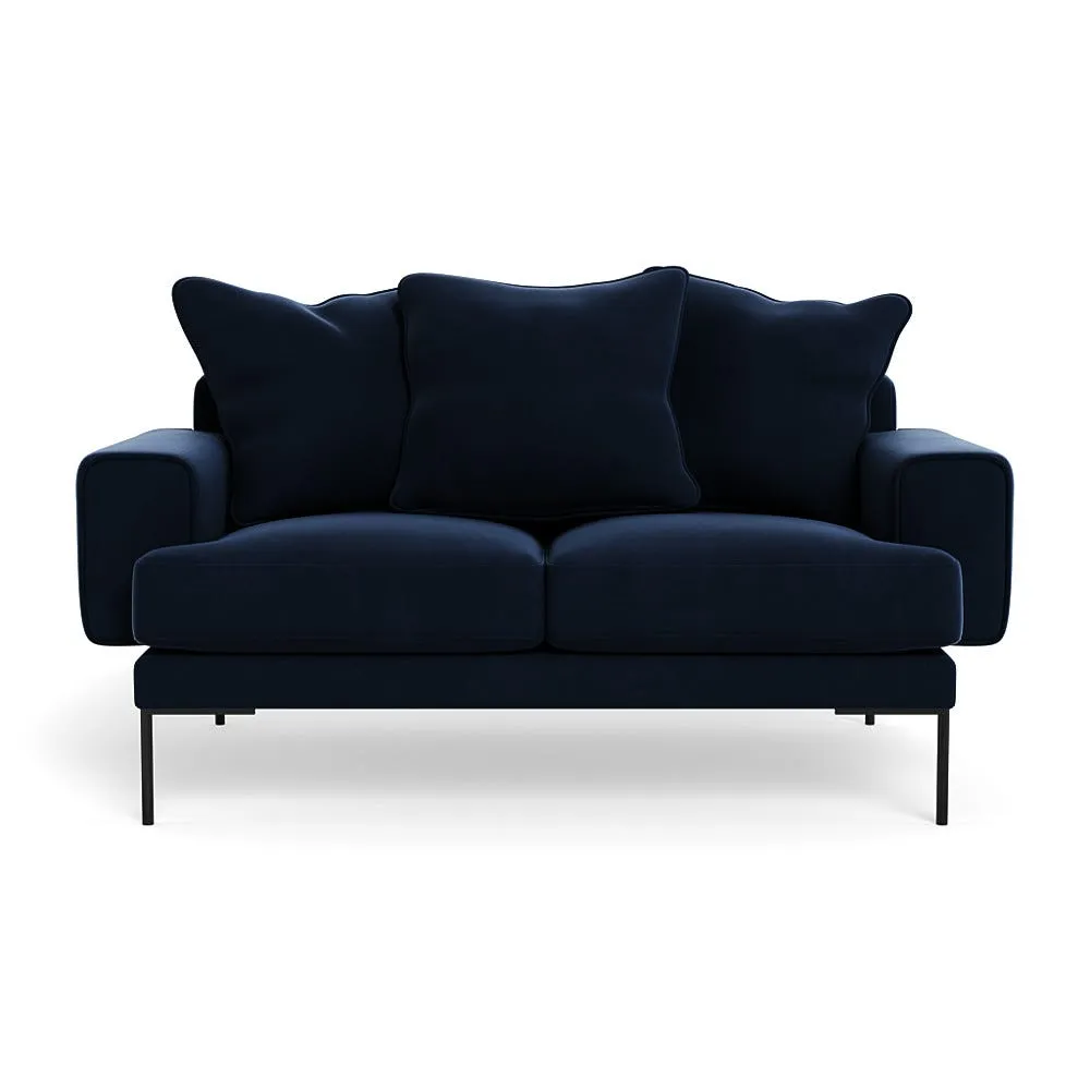 Heal's Torrington 2 Seater Sofa Smart Velvet Dusk Black Feet 1