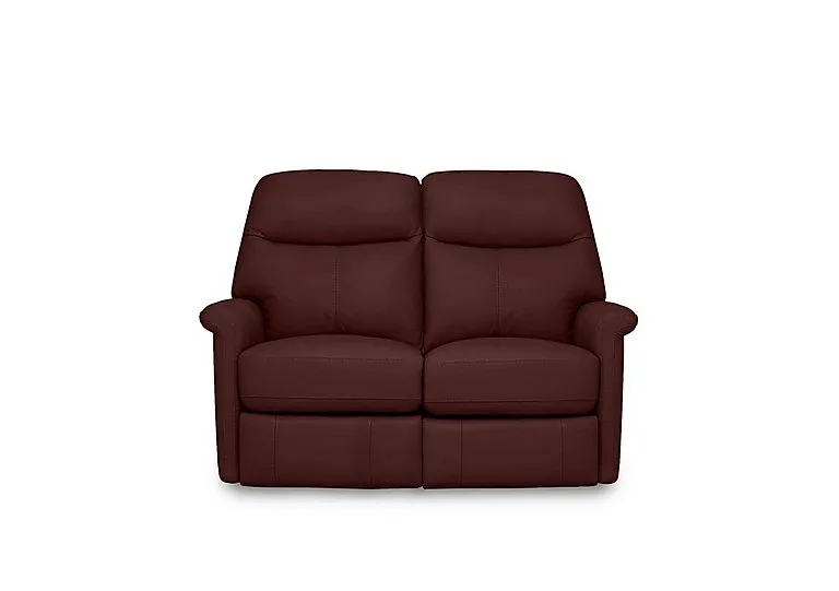 Compact Collection Lille 2 Seater Leather Sofa - BV Deep Red