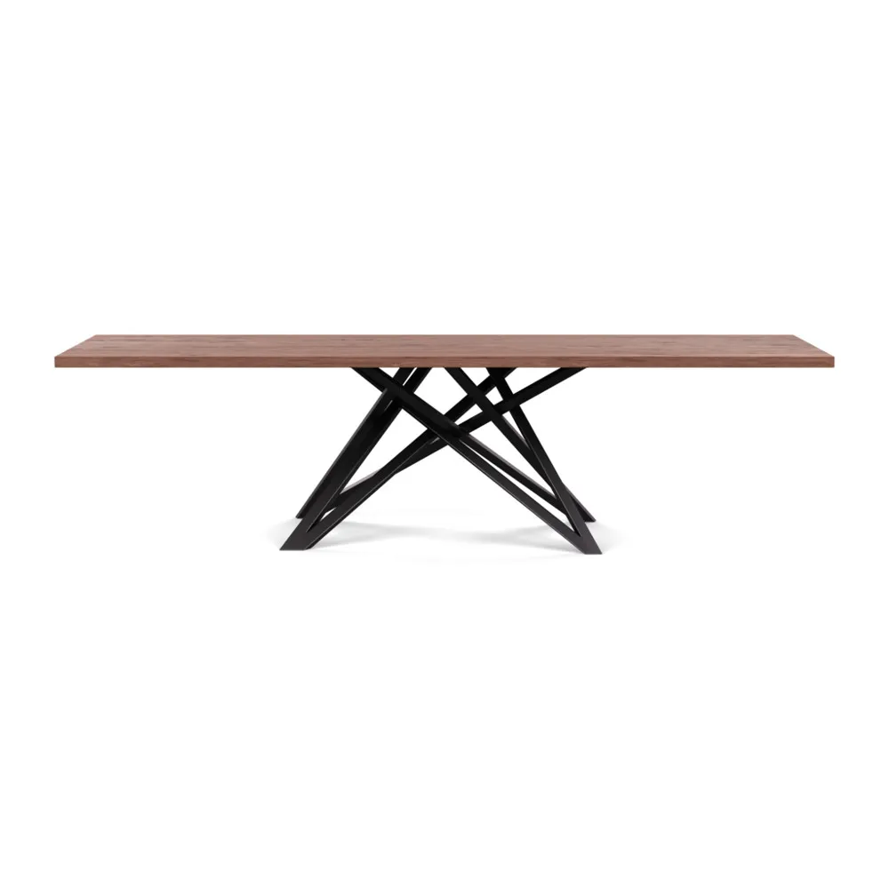 Heal's Vienna Dining Table 280x90cm Oiled Walnut Straight Edge Filled 1