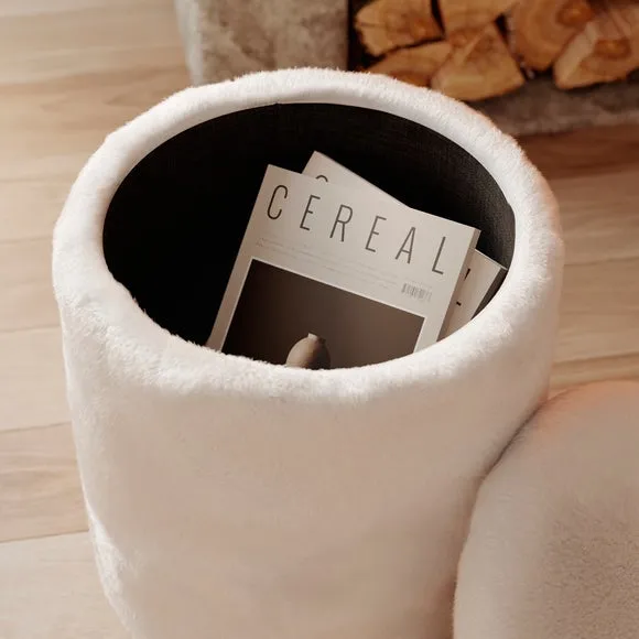 Supersoft Faux Fur Storage Footstool 3