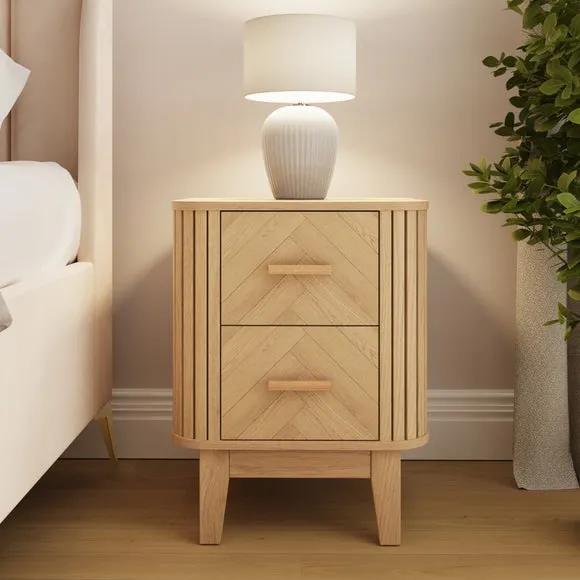 Dex Chevron Bedside Table