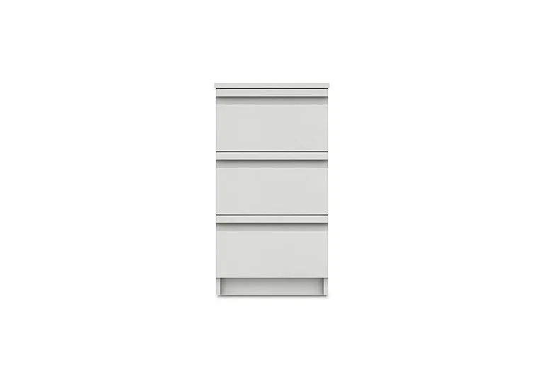 Kings Cross 3 Drawer Bedside Chest - White