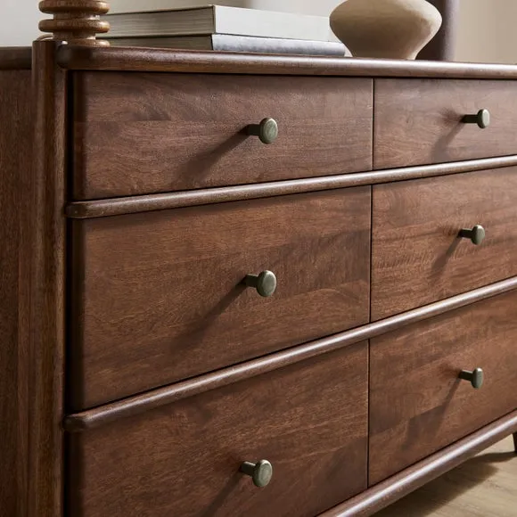 Elma 6 Drawer Chest, Mango Wood 4