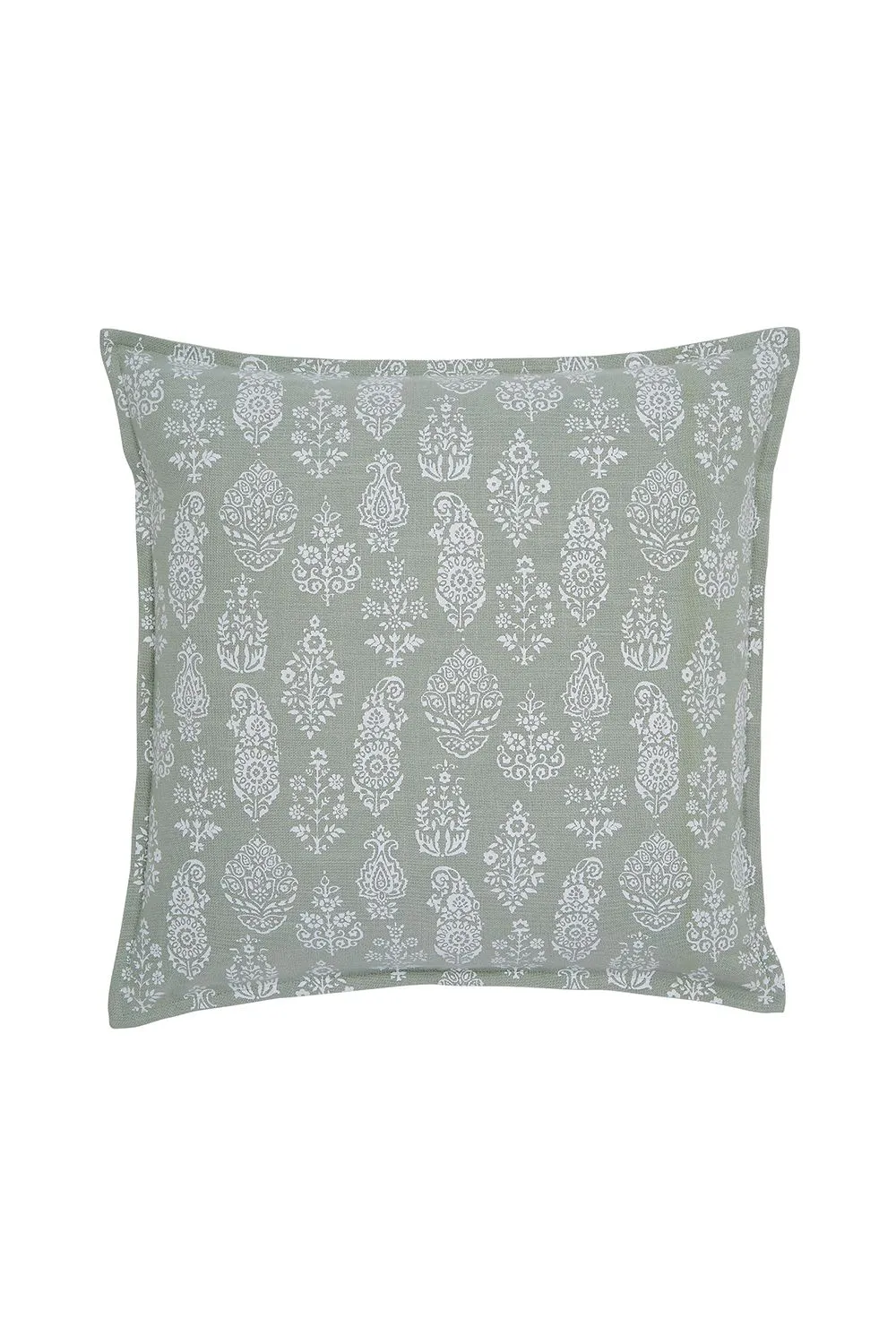 Murmur 'Arna' Cotton Cushion in Light Green