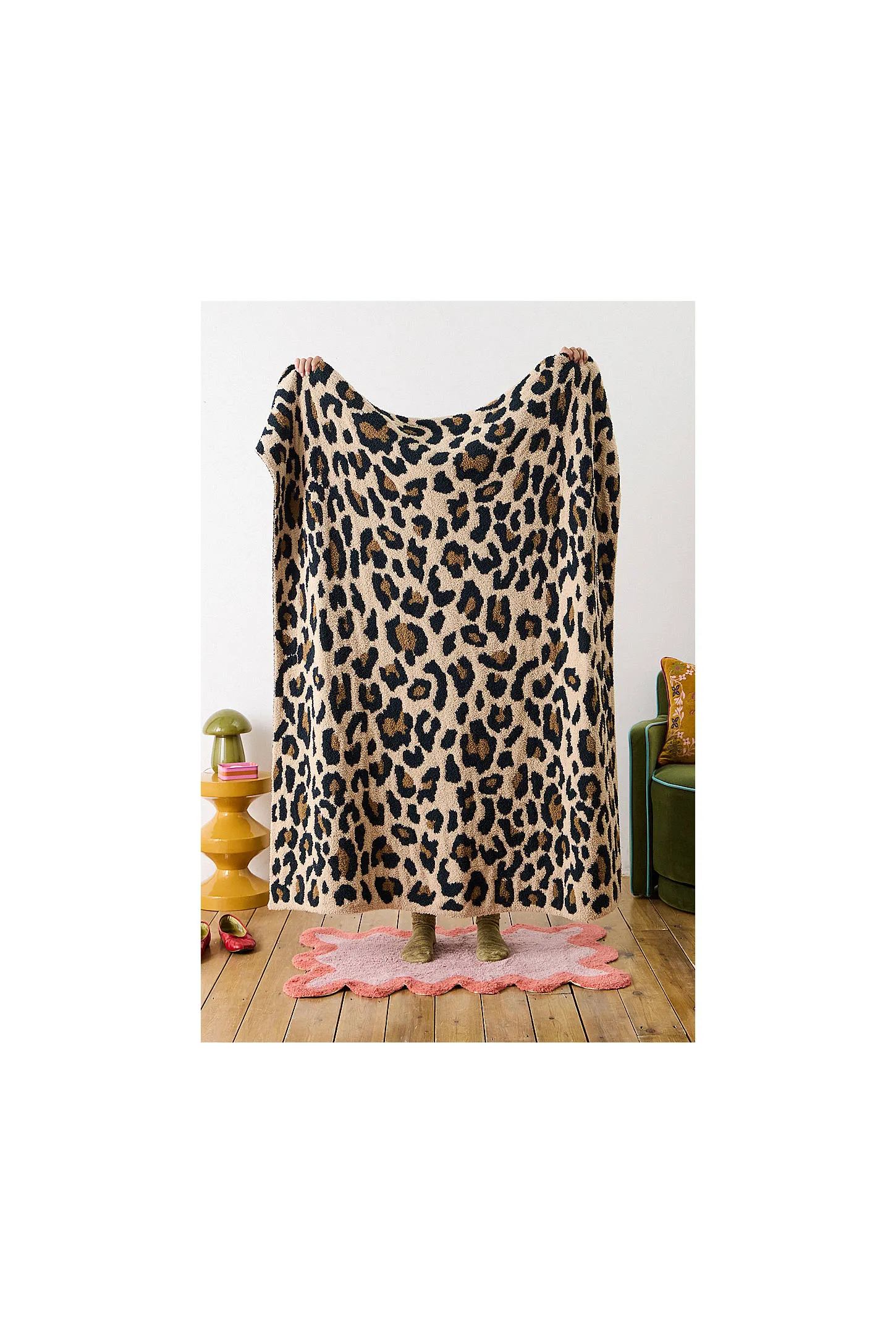 UO Leopard Cloud Throw - Neutral ALL