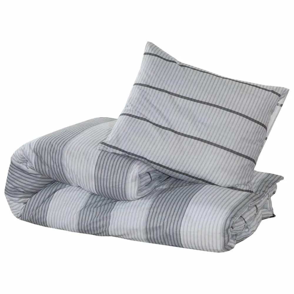 Berkfield Home Elegant Duvet Cover Set Grey 200x200 cm Cotton