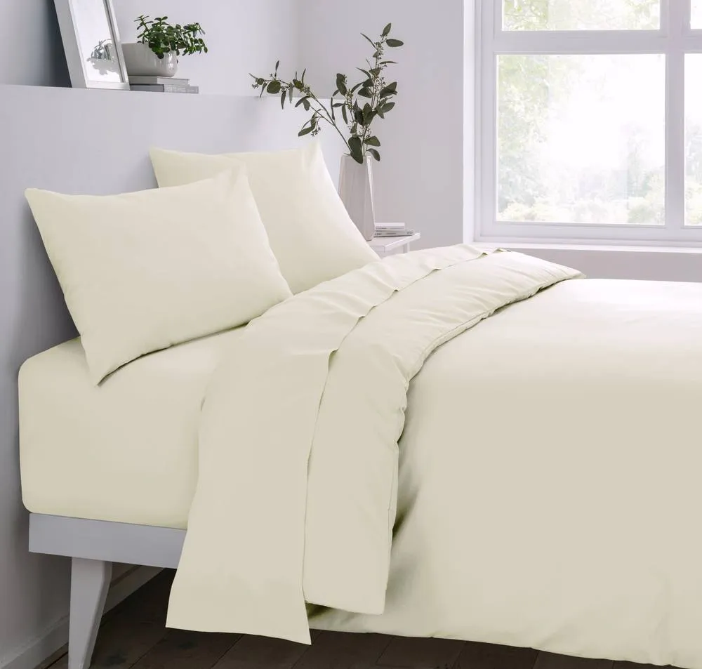 Smart Living Polycotton Housewife Pillowcases 4 Pack 48x74cm Bedding in Ivory 2