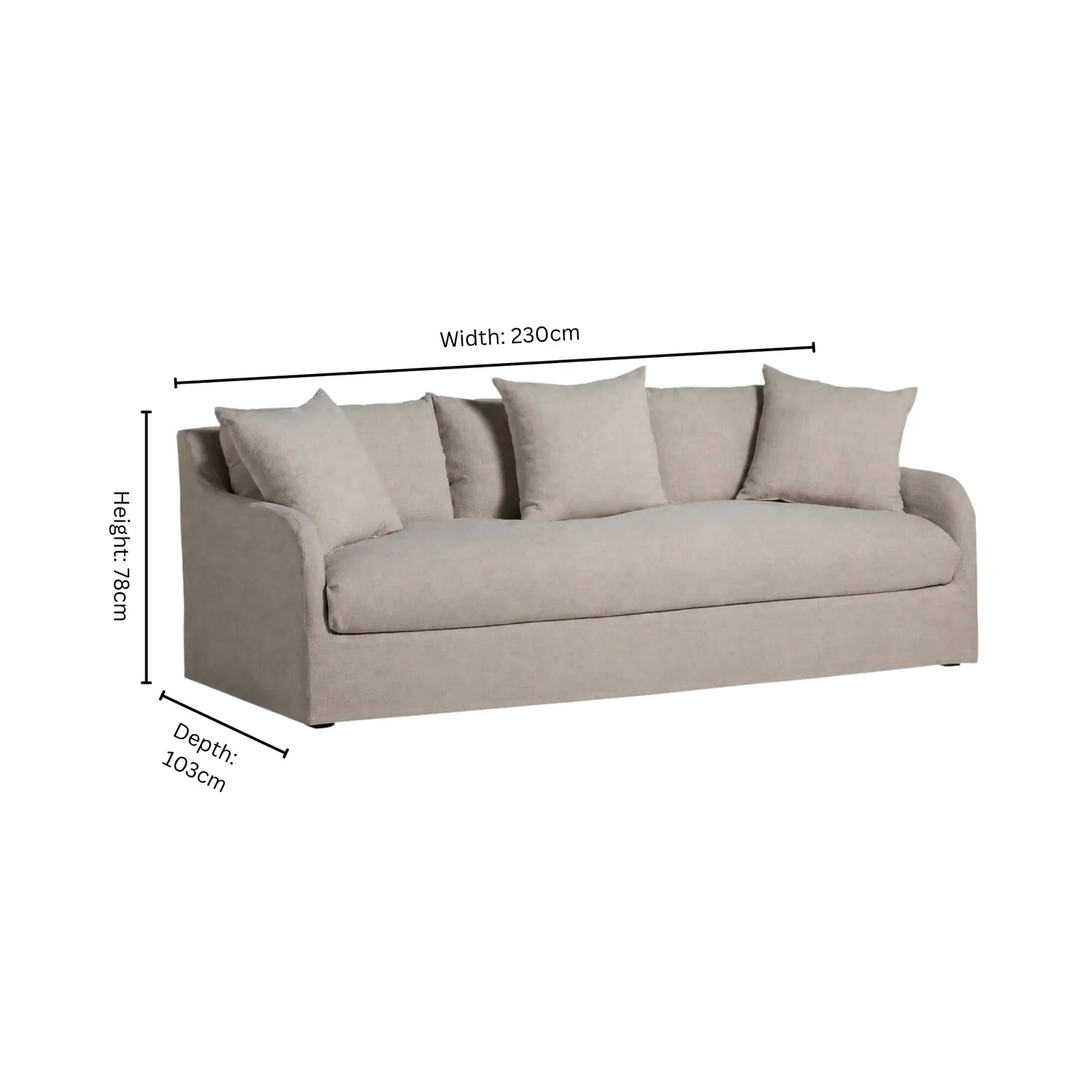 Charlbury 3 Seater Sofa, Brown Fabric | Barker & Stonehouse 6