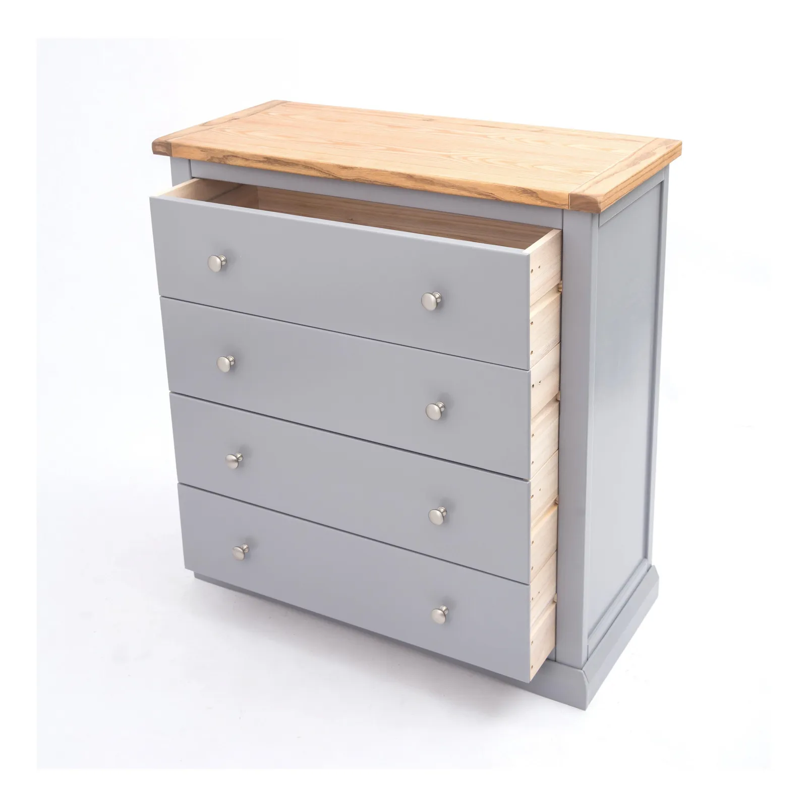 Cabinet Bits Rocca 4 Drawer Chest of Drawers Chrome Knob in Grey 4