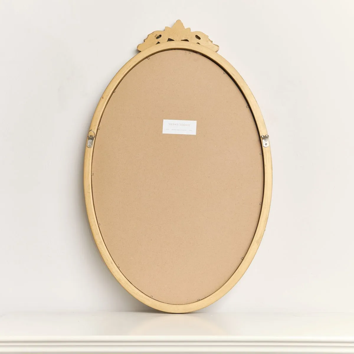 Melody Maison Large Oval Ornate Edge Gold Mirror 80cm X 50cm 2