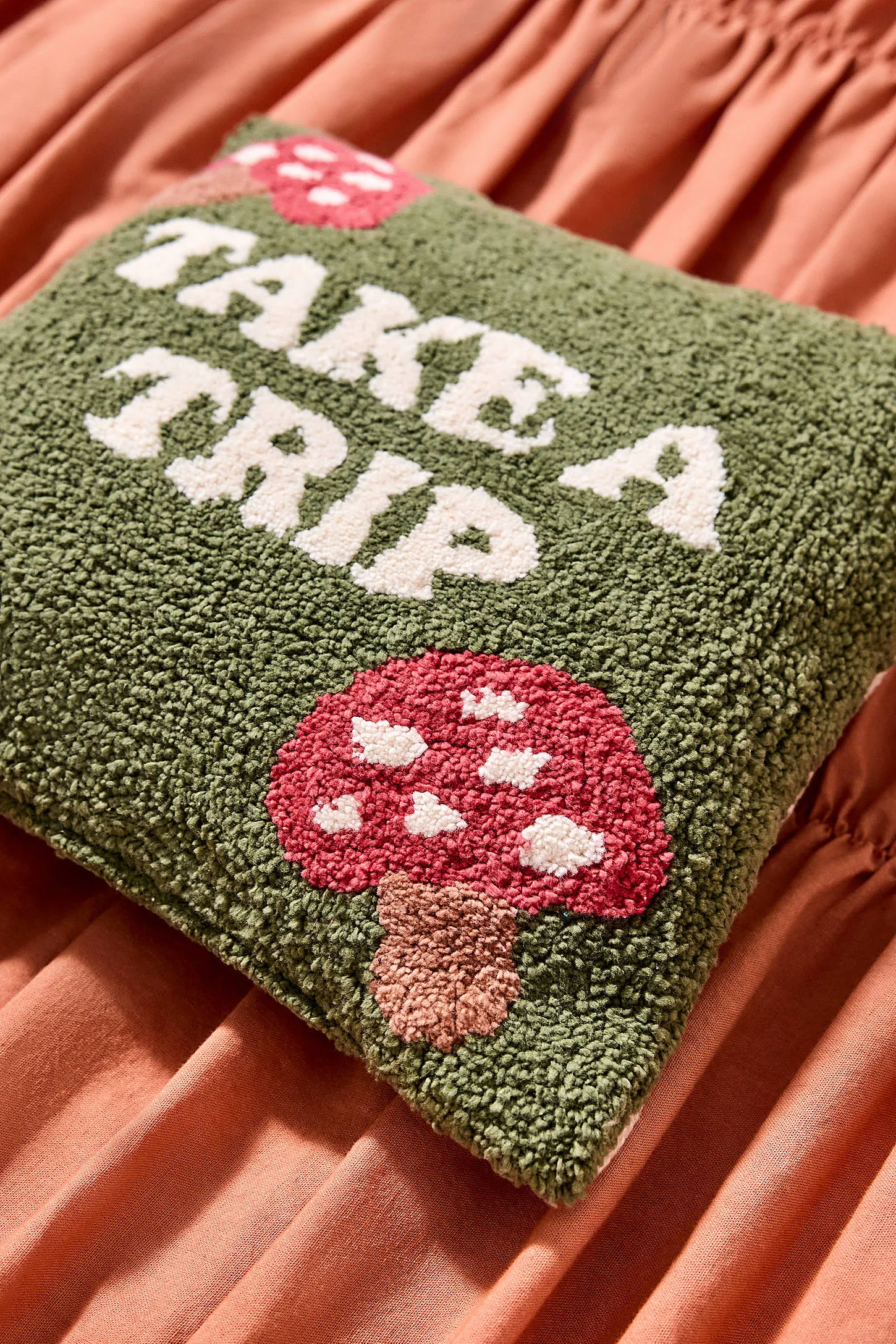 Take a Trip Mini Tufted Cushion - Khaki ALL 2