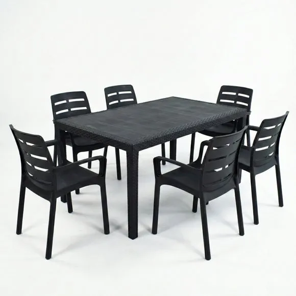 Trabella Salerno 6 Seater Dining Set with Siena Chairs 2