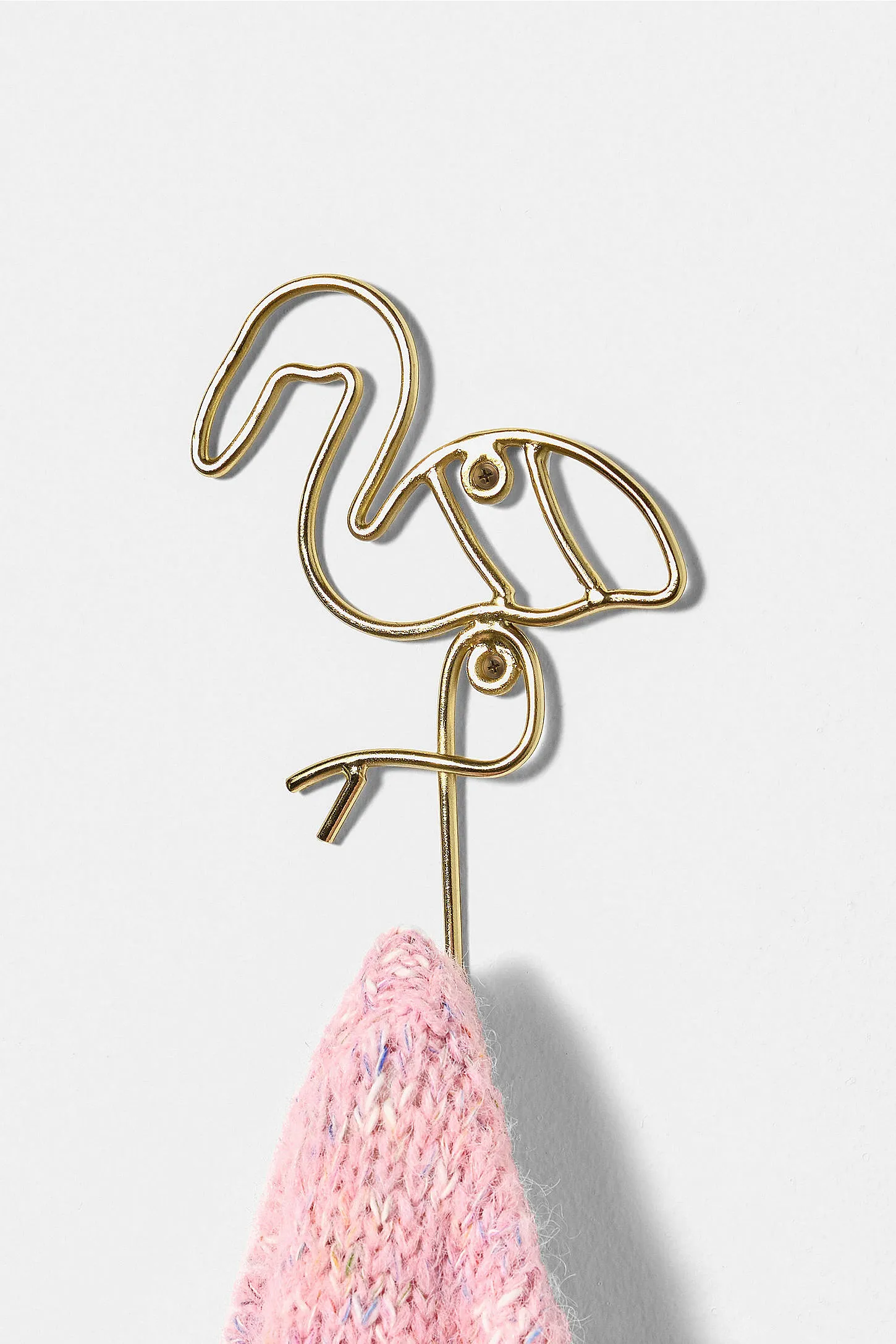 Flamingo Wall Hook - Gold