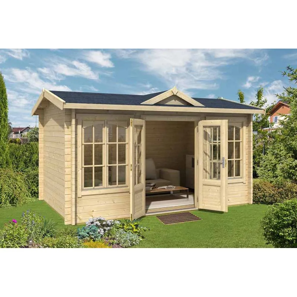 Lasita Maja Ltd Kensington (4414340)-Log Cabin, Home Office - L440xW292.1xH239.4 cm in Light Tan