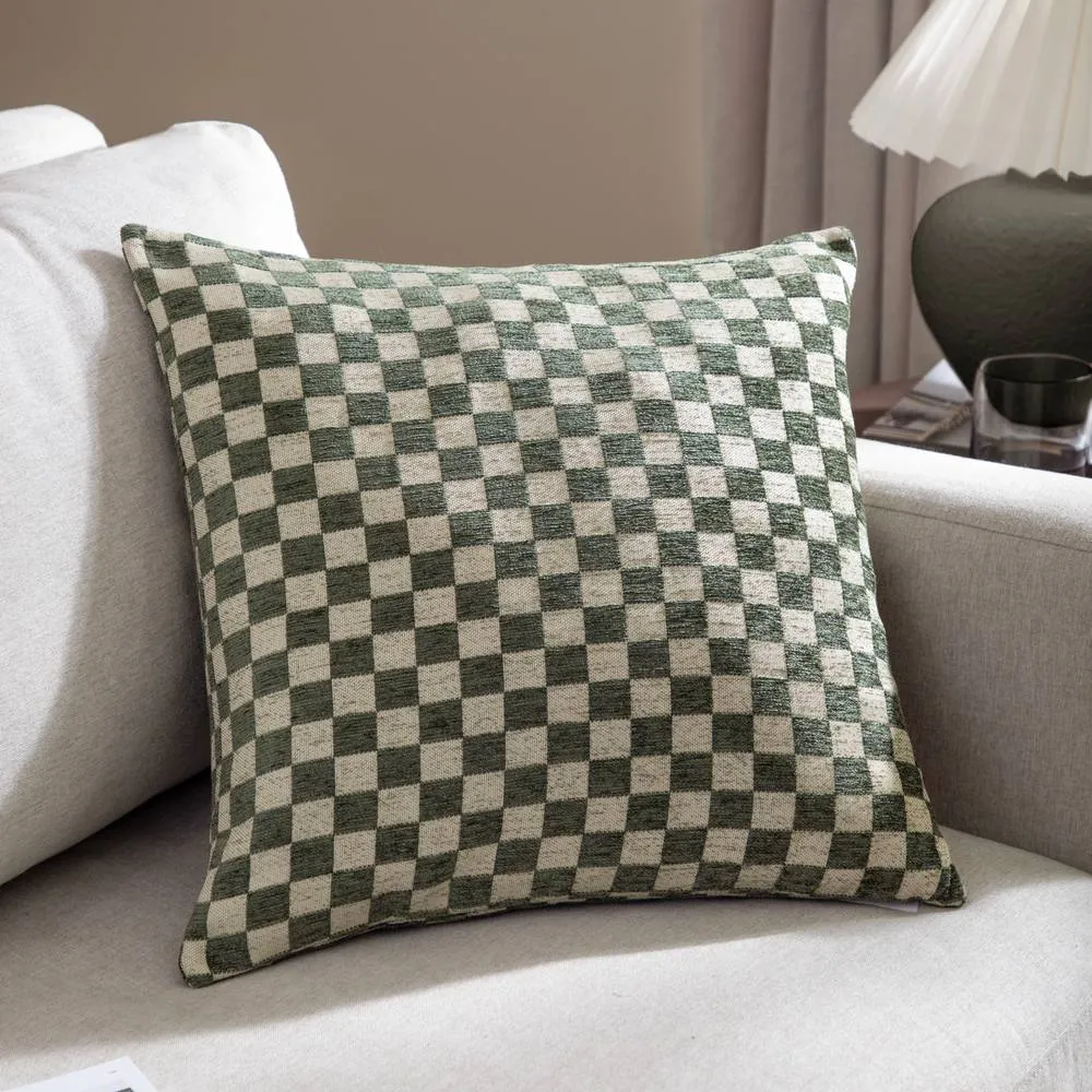 HOEM Larro Chenille Checkerboard Cushion