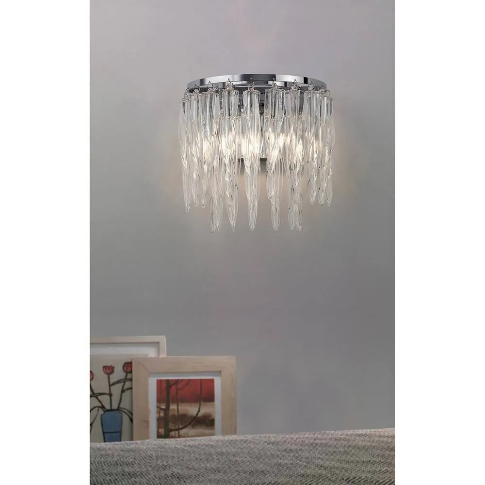 Netlighting Tropez Wall Lamp 2 Light G9 Polished ChromeGlass in Grey 3