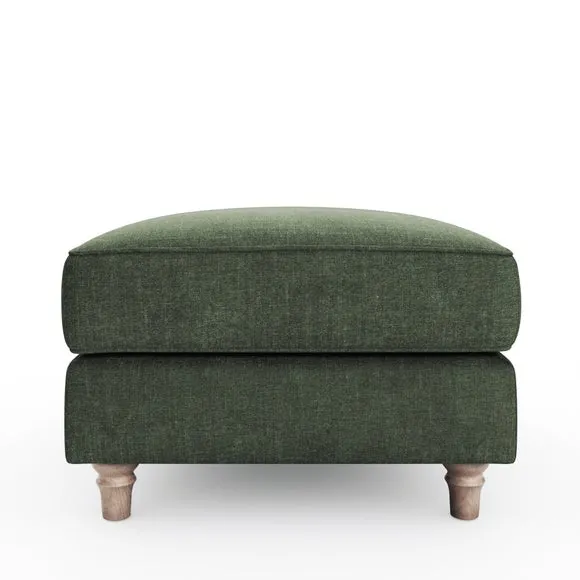 Flori Tonal Plush Chenille Footstool 6