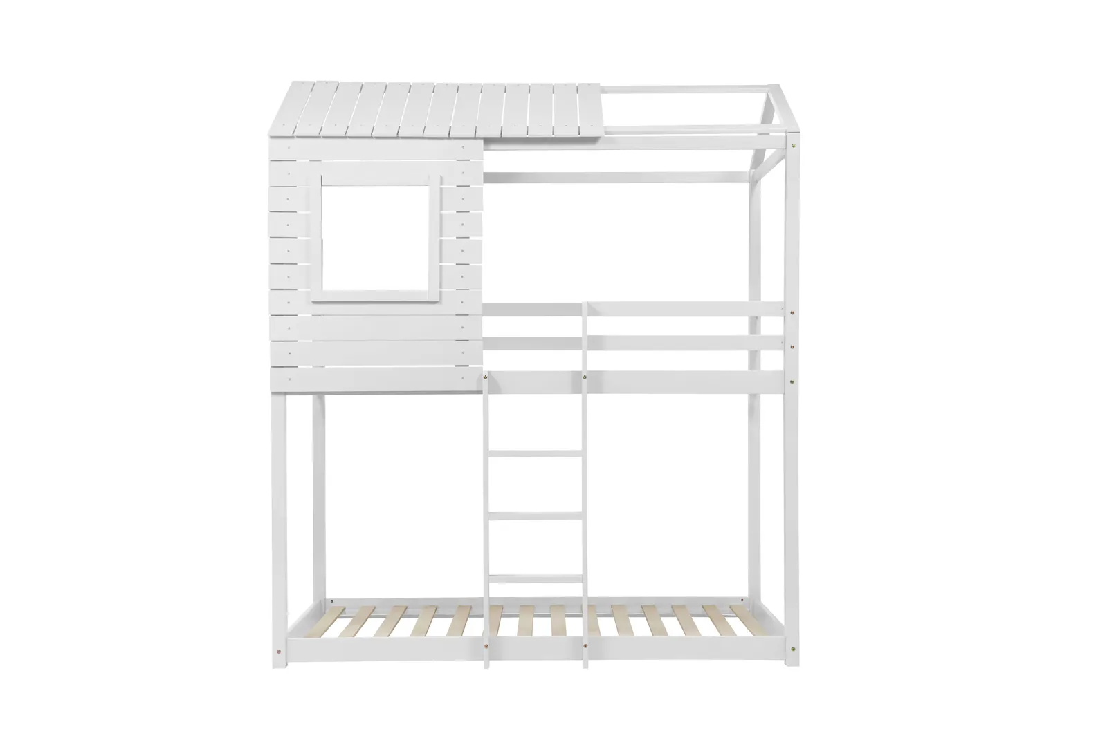 Birlea Solid Wood Bunk Beds Adventure 3FT Single Bed Pine Frame in White 6