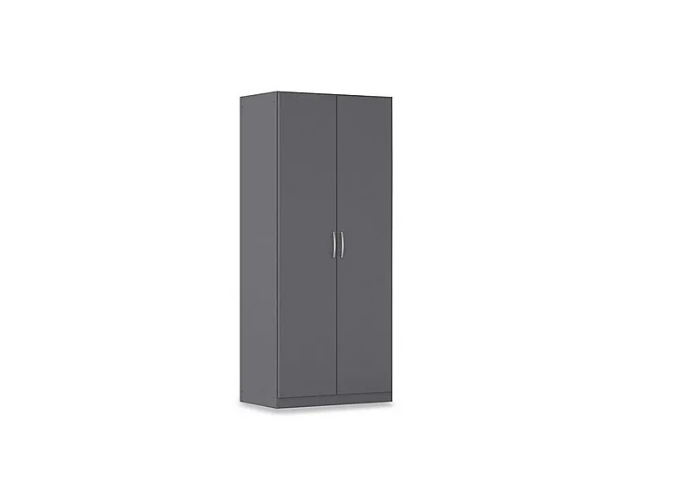 Impulse 91cm 2 Door Décor Hinged Wardrobe - Metallic Grey