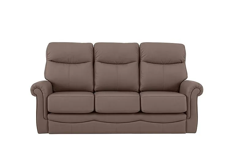 Avon Small 3 Seater Leather Sofa - Oxford Chocloate