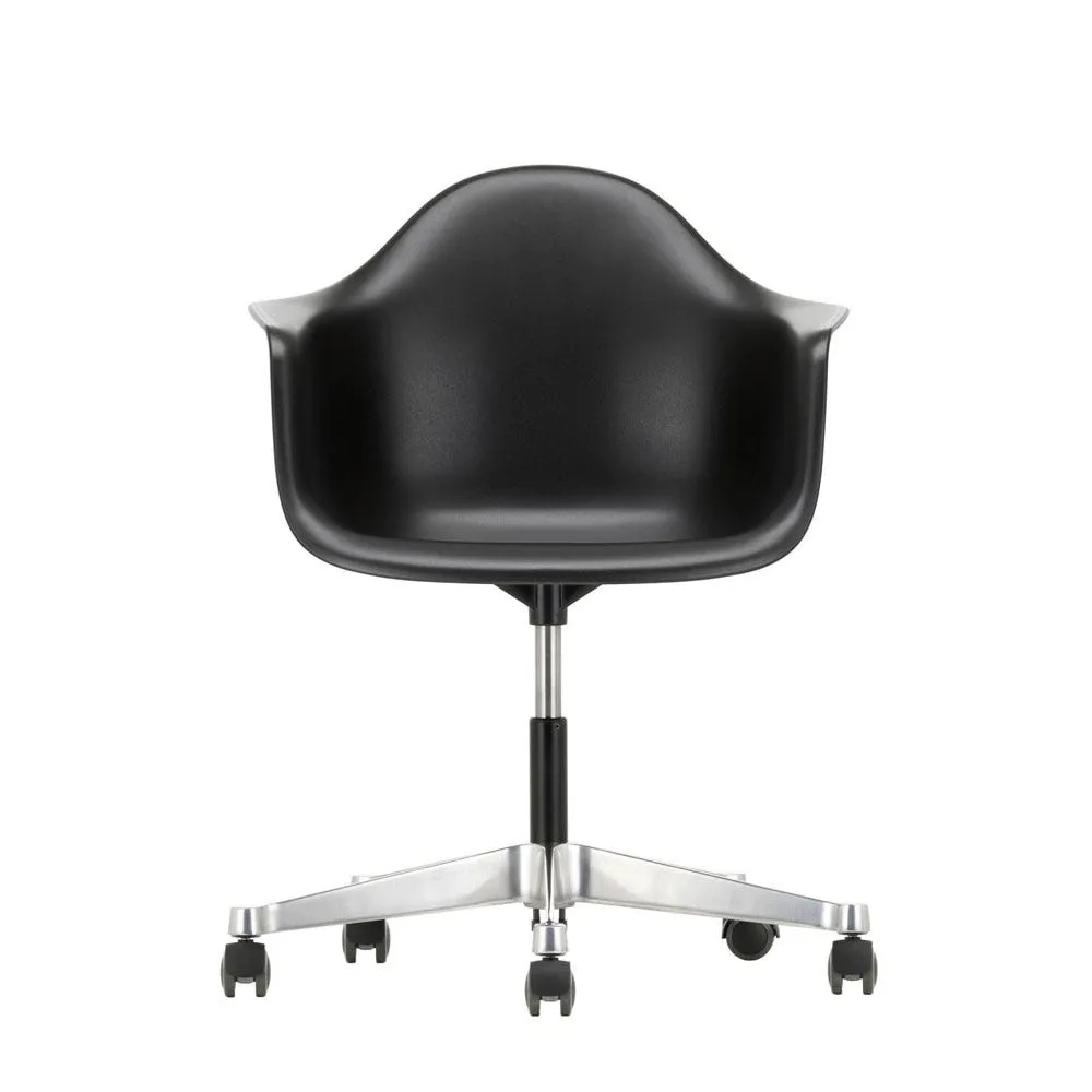 Vitra Eames PACC Armchair New Height Deep Black Alumimium Base Hard Floor Castors 3