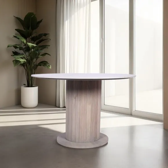Indus Valley Cleo Round 4 Seater Dining Table