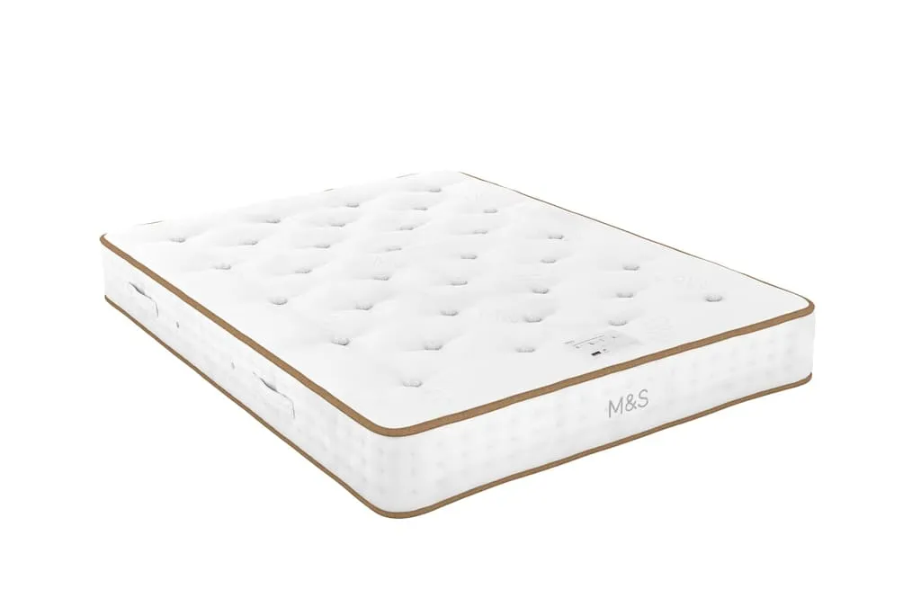 M&S 1500 British Wool Pocket Spring Medium Mattress White