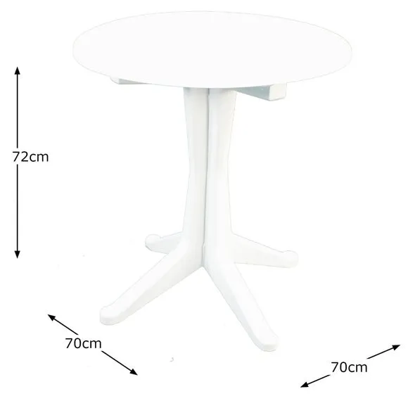 Levante 2 Seater White Bistro Set with Eolo Chairs 6