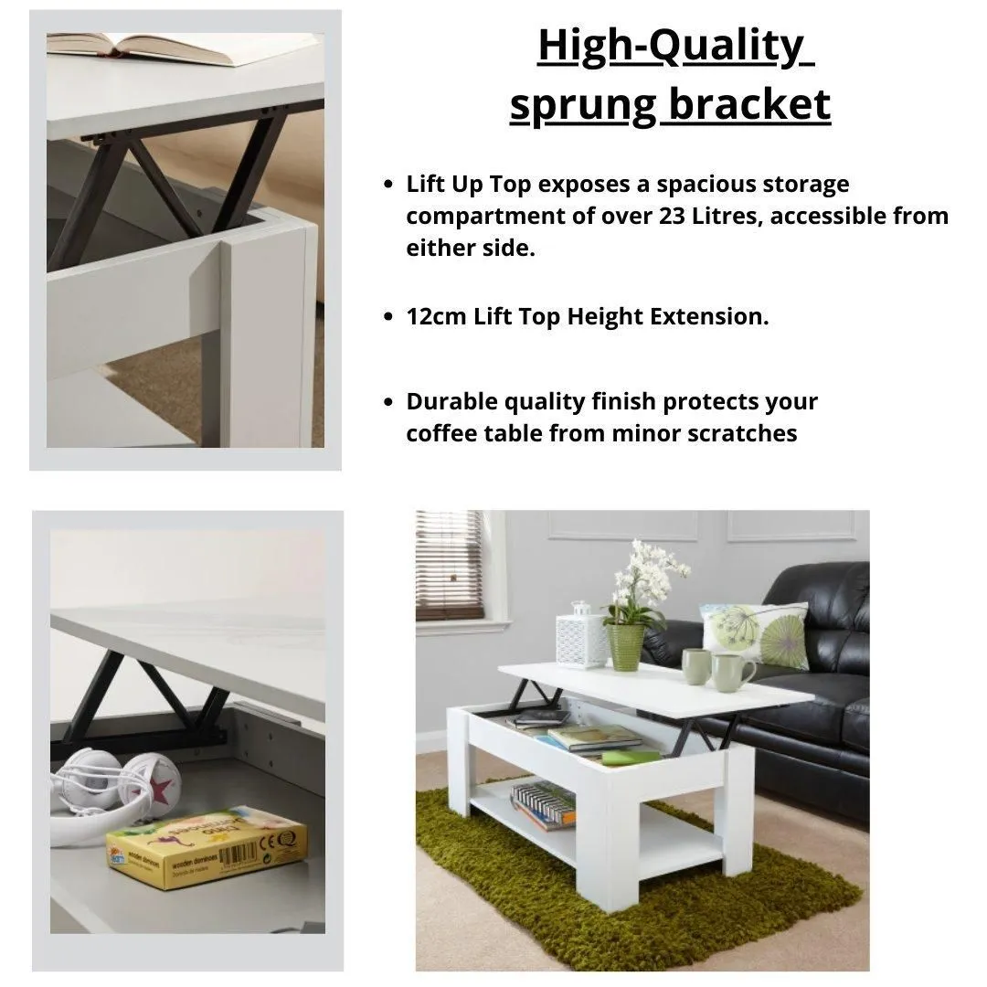 GFW Lift Up Coffee Table in White 5