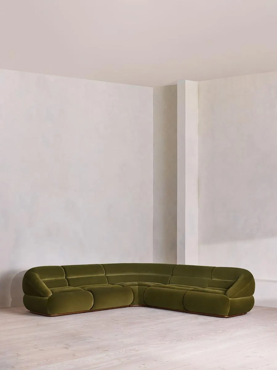 Edison Modular Sofa, Corner Sofa, Velvet, Olive