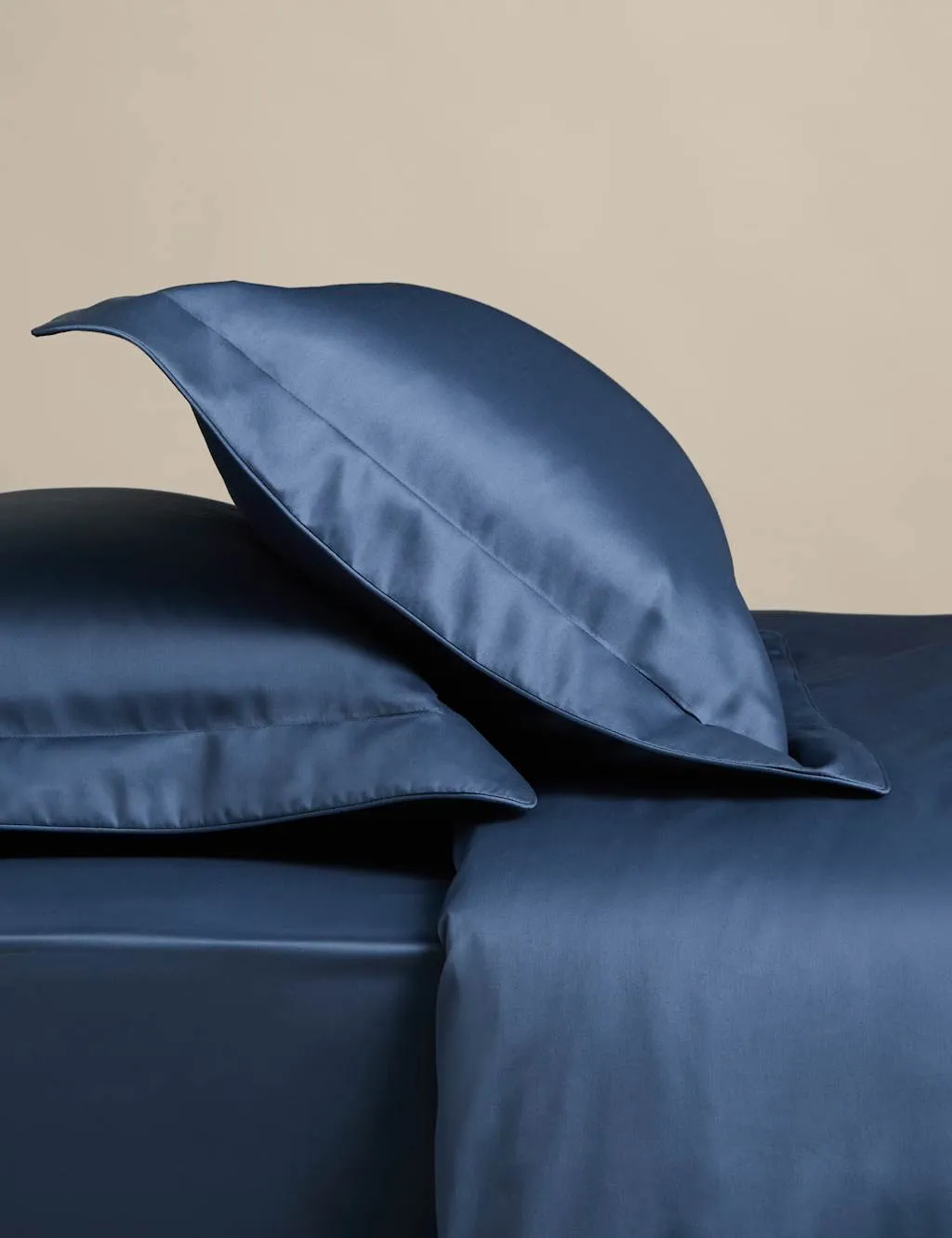 M&S 2 Pack Egyptian Cotton 230 Thread Count Oxford Pillowcase Slate Blue