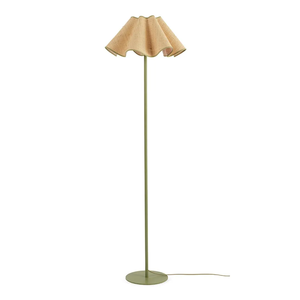 Heal's Raffia Floor Lamp Green 2