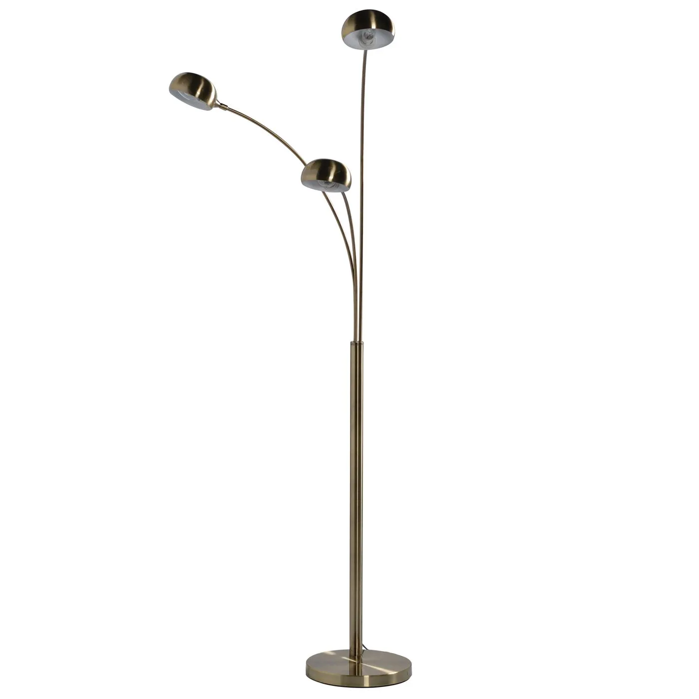 3 Arm Brushed Brass Floor Lamp