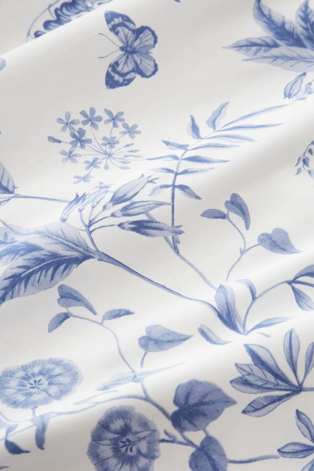 Bianca Thea Floral 200 Thread Count Cotton Reversible Duvet Cover Set in Blue 5