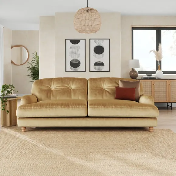 Martha Vintage Velvet 4 Seater Sofa 1