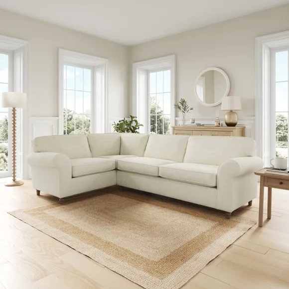 Flori Chunky Chenille Corner Sofa 1