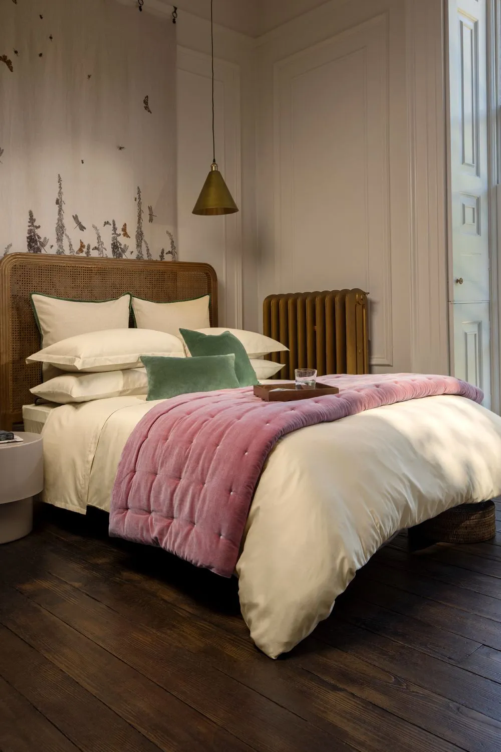 CHRISTY 400TC Luxury Cotton Sateen Plain Dye Duvet Cover Sets in Gold