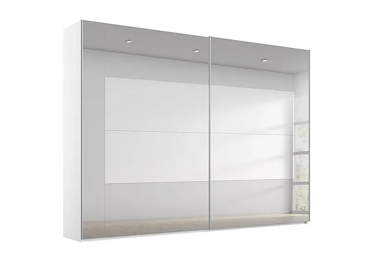 Rio 271cm 2 Door Sliding Wardrobe with Premium Interior Fittings Package - Alpine White