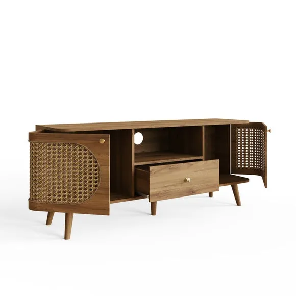Sorrel Wide TV Unit for TVs up to 55", Wood Effect 4