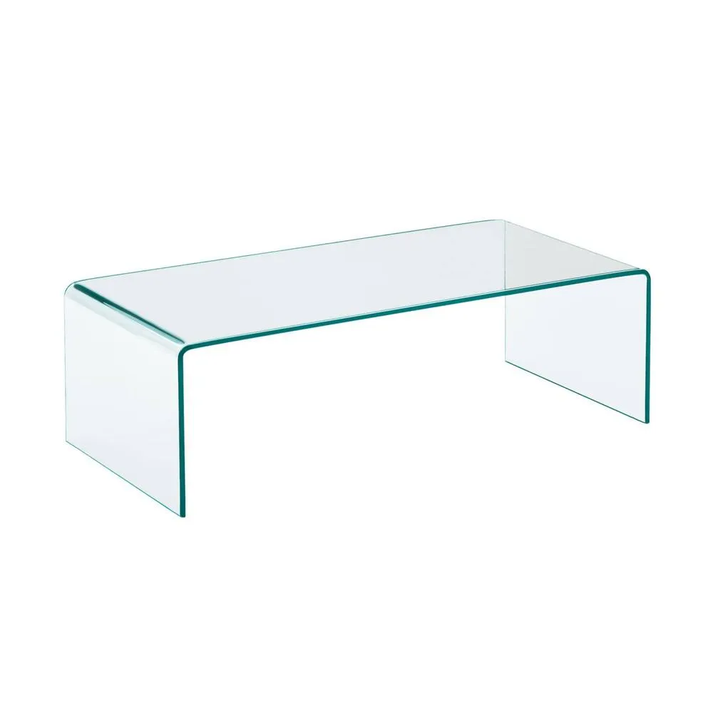 sweeek Rectangular coffee table tempered glass in Clear 2