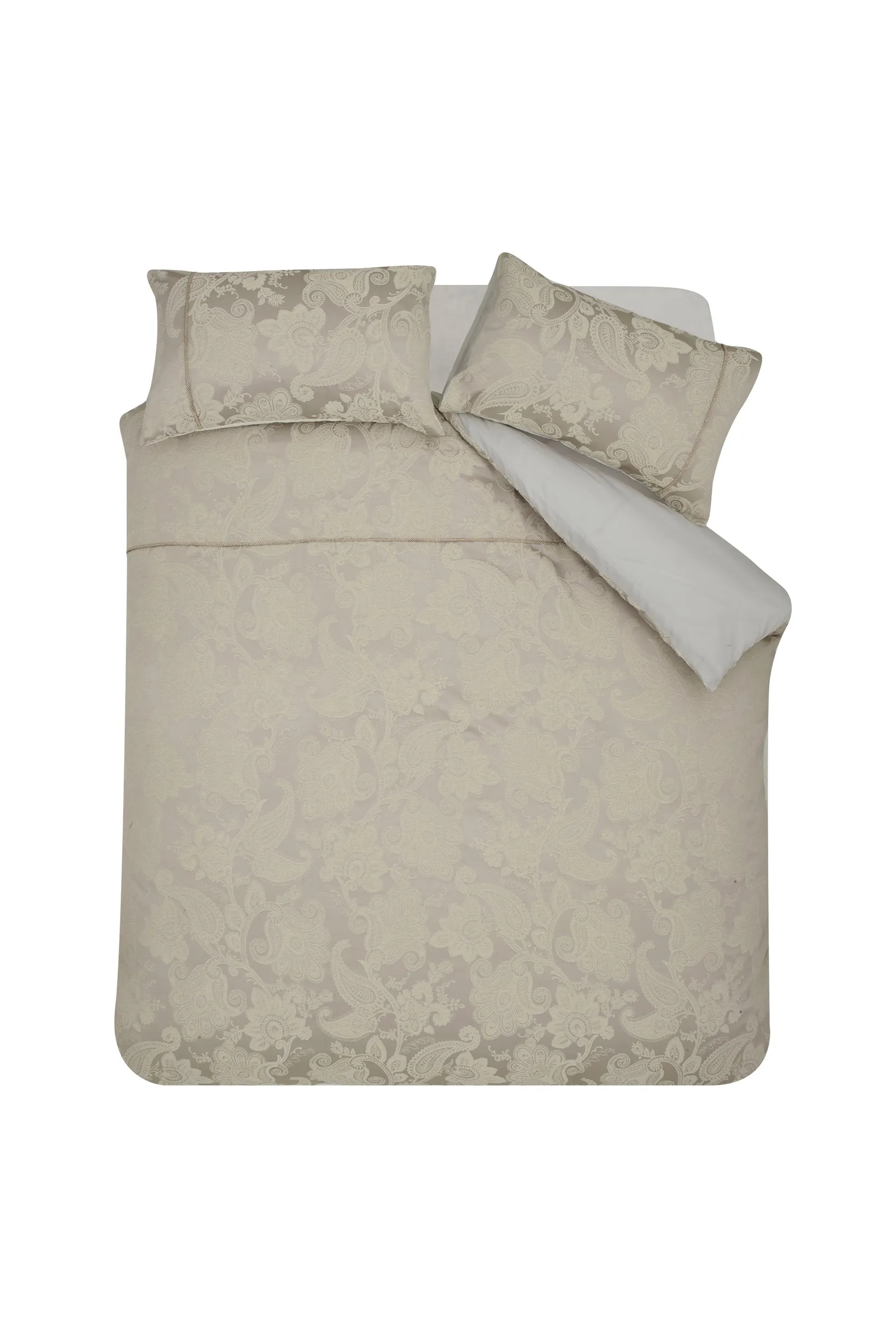 Catherine Lansfield 'Opulent Jacquard' Duvet Cover Set in Gold 4